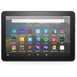 Fire HD 8 tablet, 8" HD display, 32 GB, latest model (2020 release), designed for portable entertainment, Black